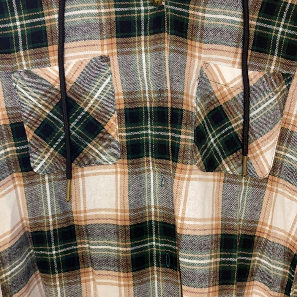 NWT Women’s plaid hoodie shirt - Picture 4 of 8